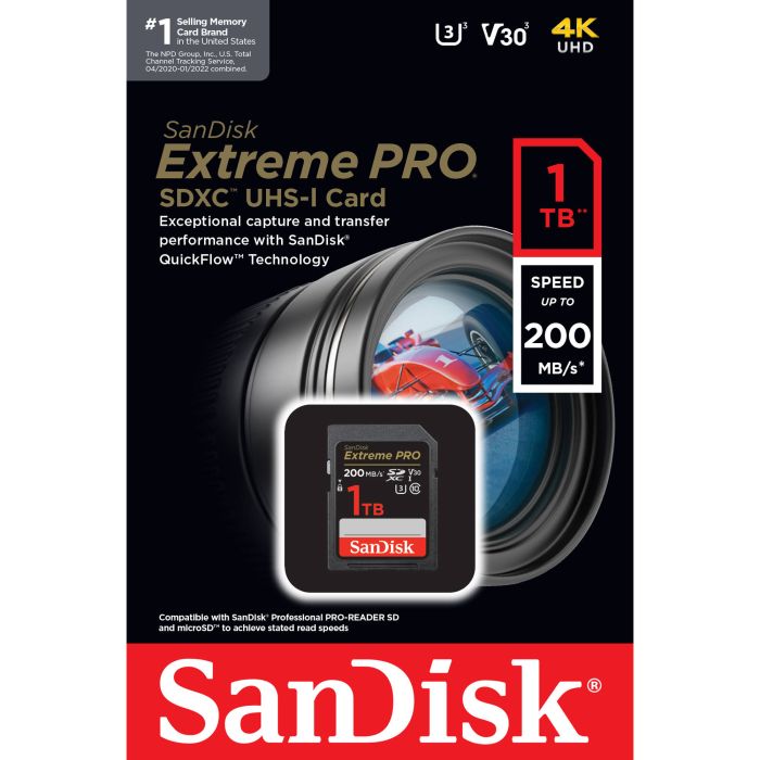 SanDisk 1 TB SDXC UHS-I U3 V30 Extreme PRO (SDSDXXD-1T00-GN4IN)