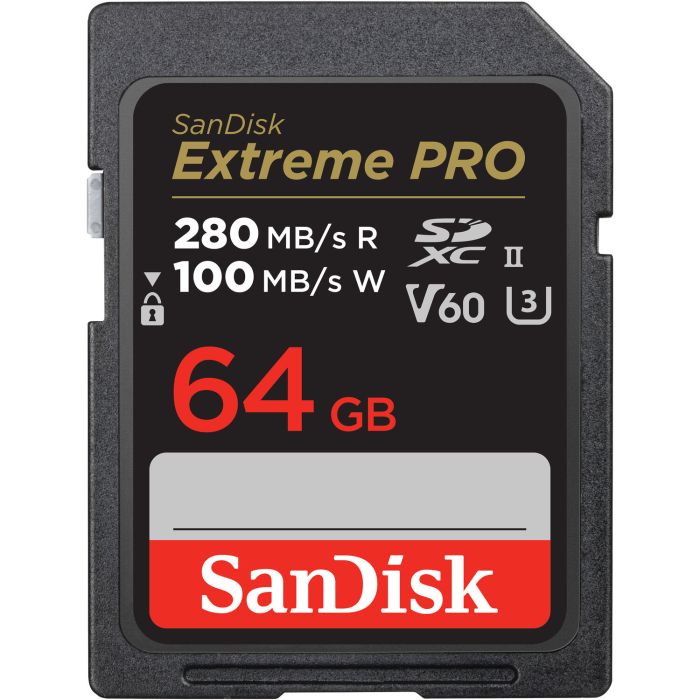 SanDisk 64 GB SDXC Class 10 UHS-II U3 V60 Extreme Pro (SDSDXEP-064G-GN4IN)