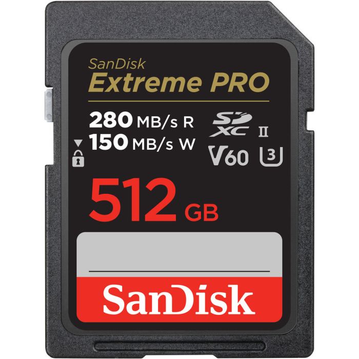 SanDisk 512 GB SDXC Extreme Pro UHS-II U3 V60 Class 10 (SDSDXEP-512G-GN4IN)