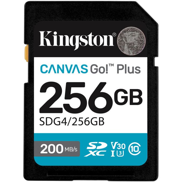 Kingston 256 GB SDXC Canvas Go! Plus UHS-I U3 V30 Class 10 (SDG4/256GB)