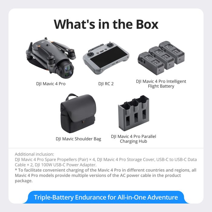 DJI Mavic 4 pro with DJI RC 2 Fly More Combo (CP.MA.00000859.01)