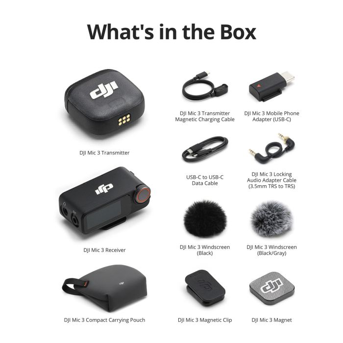 DJI MIC 3 1TX + 1RX (CP.RN.00000479.01) DJI MIC 3 1TX + 1RX (CP.RN.00000479.01)