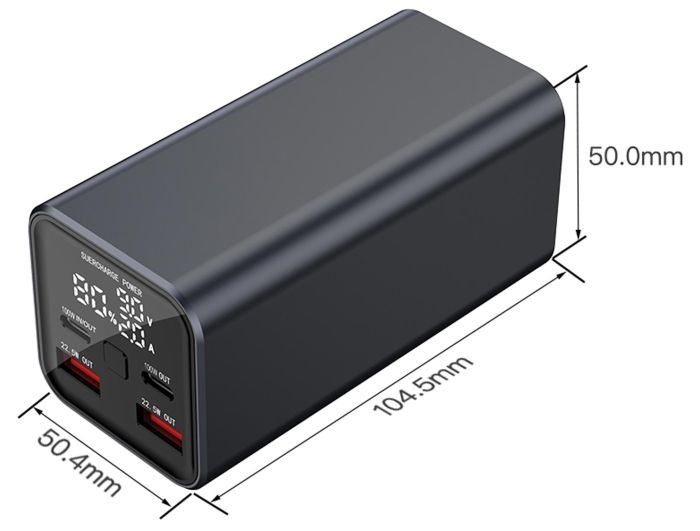 YENKEE YPB 2100 - 20000 mAh PD 100W Black