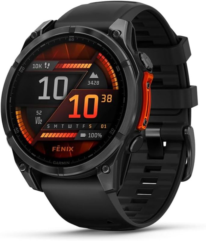 Garmin Fenix 8 47mm AMOLED Slate Gray with Black Silicone Band (010-02904-00)