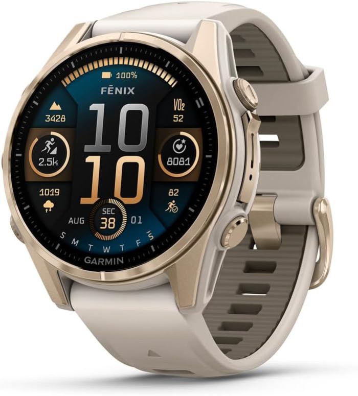 Garmin Fenix 8 43mm AMOLED Sapphire Soft Gold w. Fog Gray/Dark Sandstone S. Band (010-02903-10/11)