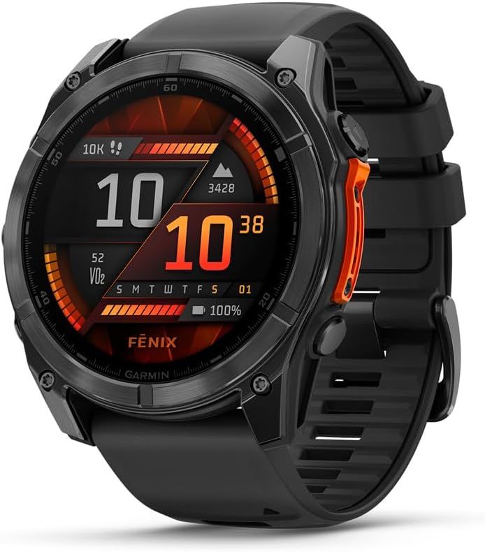 Garmin Fenix 8 51mm AMOLED Slate Gray with Black Silicone Band (010-02905-00)