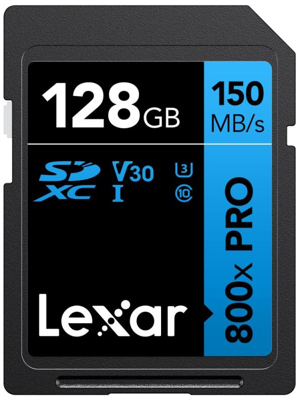 Lexar 128 GB SDXC High Performance 800x Pro UHS-I U3 V30 Class 10 (LSD0800P128G-BNNNG)