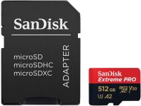 SanDisk 512 GB microSDXC UHS-I U3 Extreme Pro + SD Adapter SDSQXCD-512G-GN6MA SanDisk 512 GB microSDXC UHS-I U3 Extreme Pro + SD Adapter SDSQXCD-512G-GN6MA