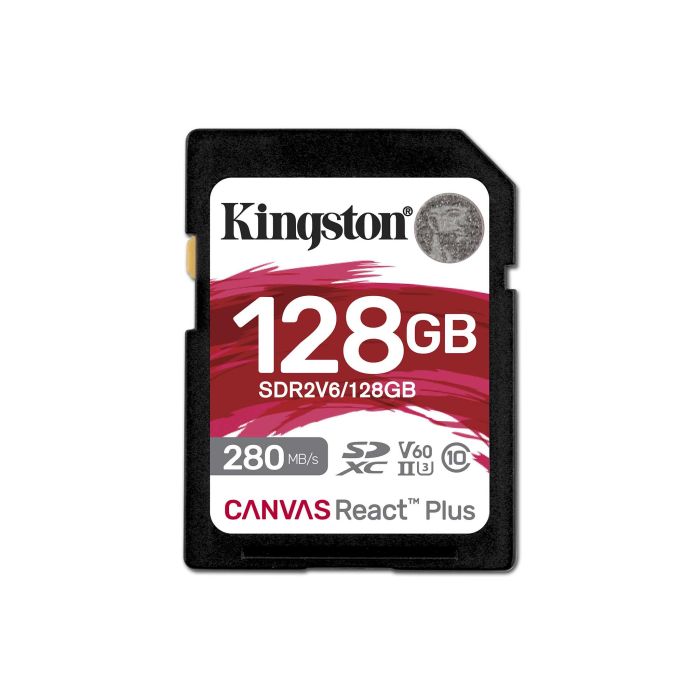 Kingston 128 GB SDXC Class 10 UHS-II U3 Canvas React Plus (SDR2V6/128GB)