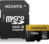 ADATA 128 GB microSDXC UHS-II U3 + SD adapter Premier ONE AUSDX128GUII3CL10-CA1