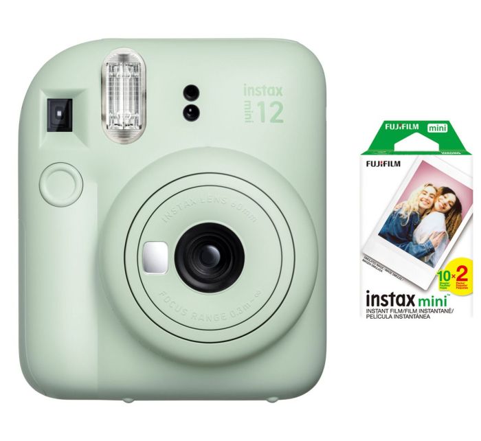 Fujifilm Instax Mini 12 Mint Green with Film Kit (20 Exposures) (16806119)