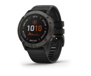 Garmin Fenix 6X Pro Solar Titanium Carbon Grey DLC with Black Band
