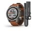 Garmin Fenix 7 Sapphire Solar Titanium with Chestnut Leather Band (010-02540-31)