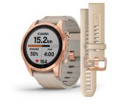 Garmin Fenix 7S Sapphire Solar Rose G. Titanium w. Limestone L. Band (010-02539-35)