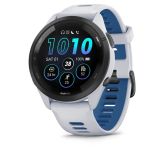 Garmin Forerunner 265 Black Bezel w. Whitestone Case and Whitestone/Tidal Blue S. Band (010-02810-01/11)
