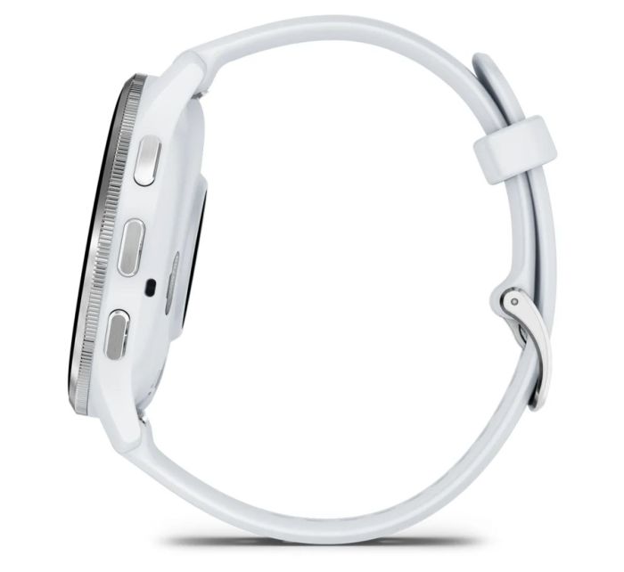 Garmin Venu 3 Silver Stainless Steel Bezel with Whitestone Case and Silicone Band (010-02784-00/50)