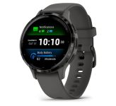 Garmin Venu 3S Slate S. Steel Bezel w. Pebble Gray Case and S. Band (010-02785-00)