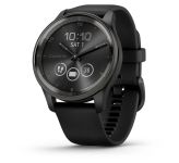 Garmin Vivomove Trend Slate S. Steel Bezel with Black Case and S. Band (010-02665-00)