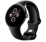 Google Pixel Watch 2 Matte Black Aluminum Case / Obsidian Active Band