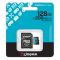 Kingston MicroSDXC 128GB UHS-I/U3 Class 10 Canvas Go! Plus R200/W200MB/s + SD-адаптер (SDCG4/128GB)