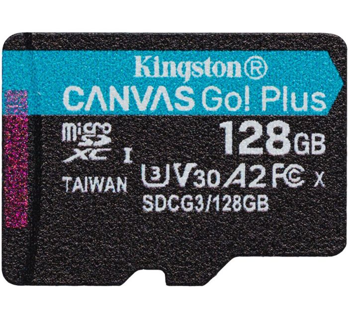 Kingston 128 GB microSDXC class 10 UHS-I U3 Canvas Go! Plus + SD Adapter SDCG3/128GB