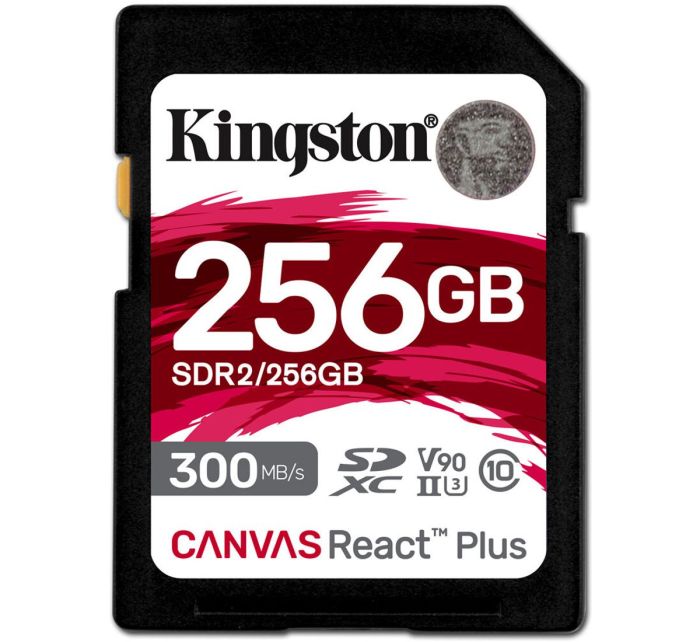 Kingston 256 GB SDXC Class 10 UHS-II U3 Canvas React Plus (SDR2/256GB)
