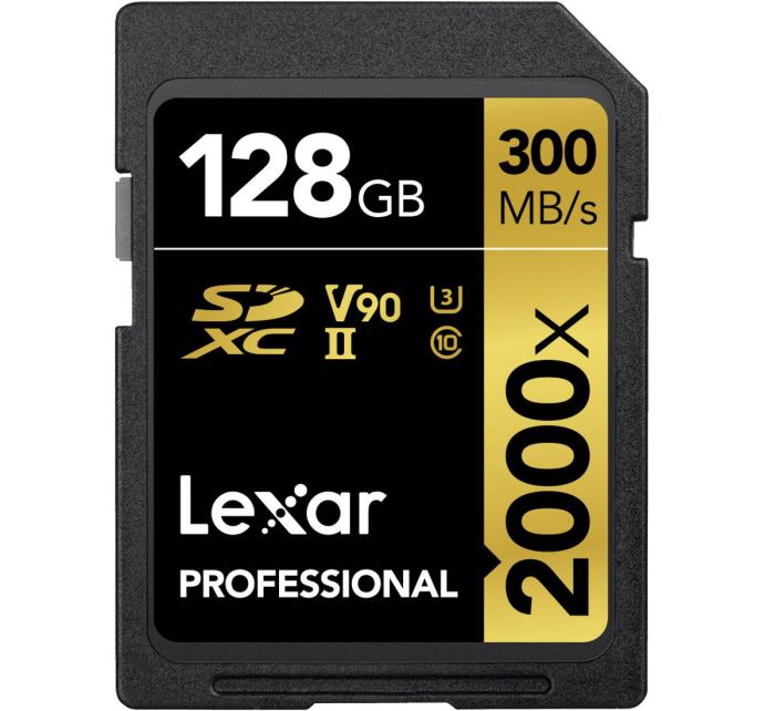 Lexar 128 GB SDXC UHS-II U3 Professional 2000x LSD2000128G-BNNNG