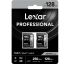 Lexar 128GB Professional 1667x UHS-II SDXC (2-pack)