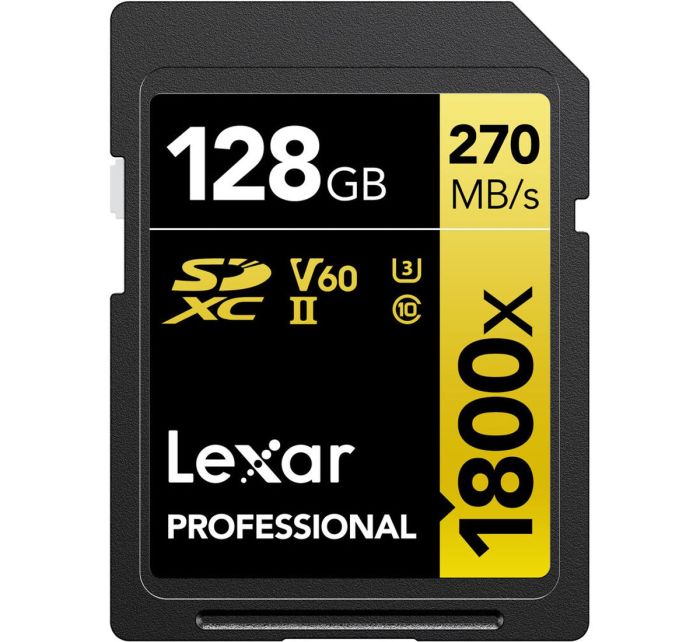 Lexar 128GB Professional 1800x UHS-II SDXC