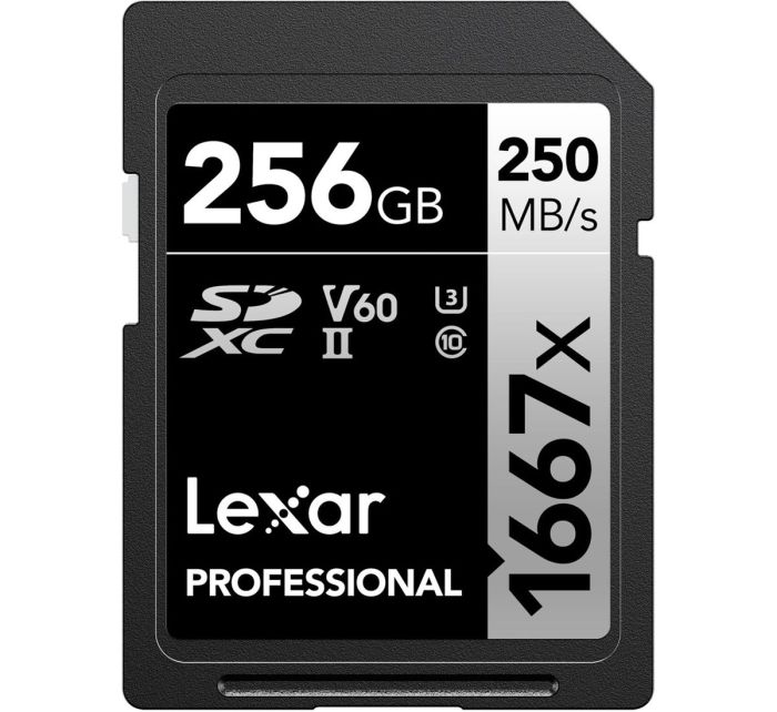 Lexar 256GB Professional 1667x UHS-II SDXC (2-Pack)