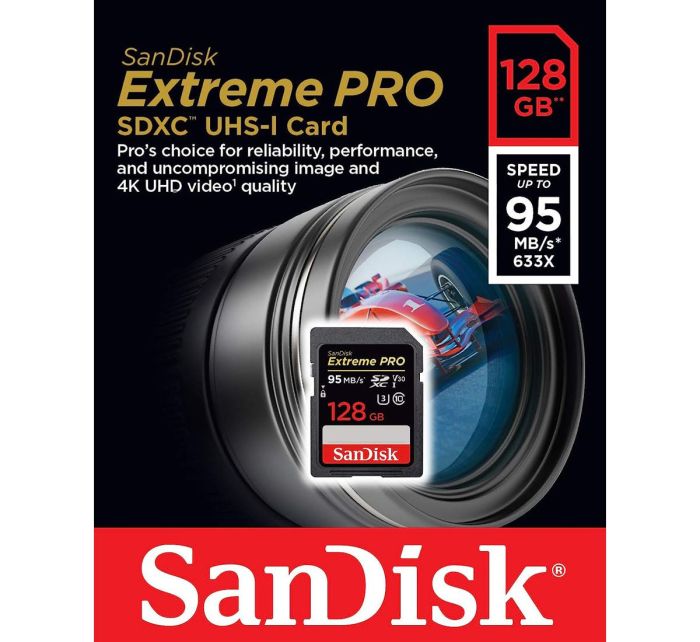 SanDisk 128 GB SDXC UHS-I U3 Extreme Pro SDSDXXY-128G-GN4IN