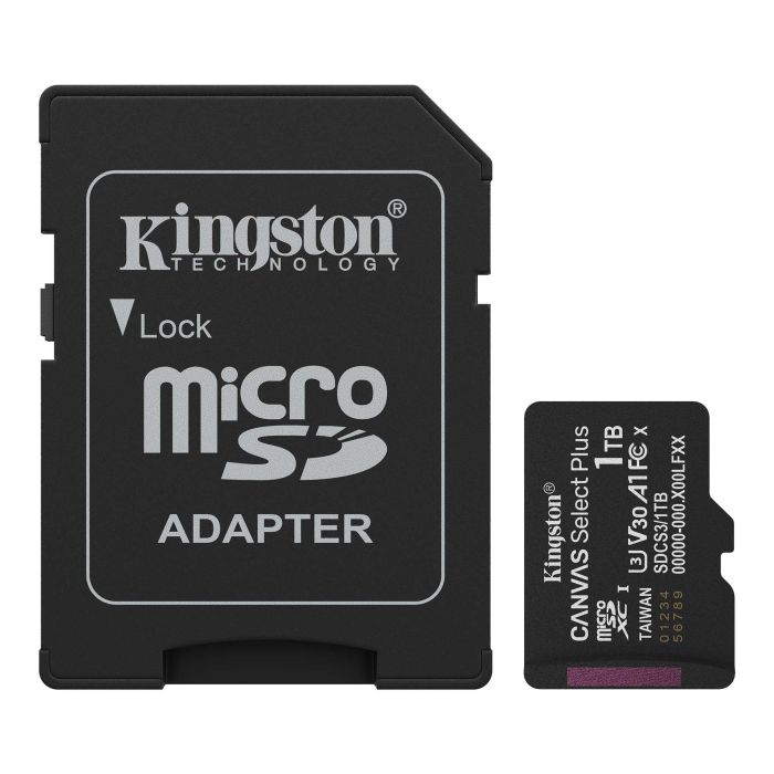 Kingston 1 TB microSDXC Canvas Select Plus Gen3 + SD-adapter (SDCS3/1TB)