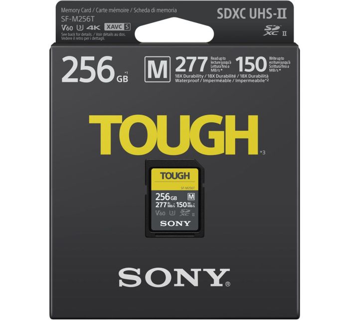 Sony 256 GB SDXC UHS-II U3 V60 TOUGH SFM256T.SYM
