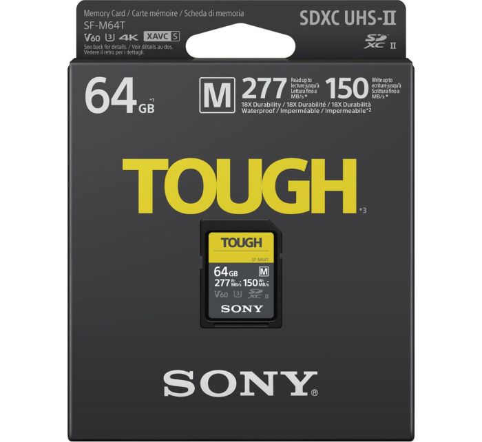 Sony 64 GB SDXC UHS-II U3 V60 TOUGH SFM64T.SYM