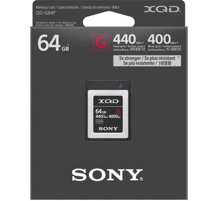 Sony 64 GB XQD G Series PCI Express 3.0 (QDG64F)