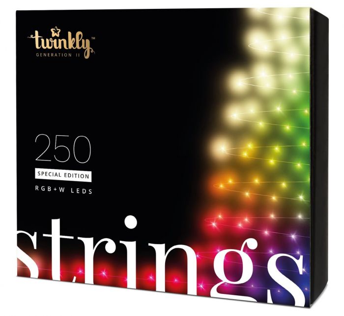 Twinkly Smart LED Strings RGBW 250 BT+WiFi Gen II IP44 кабель черный (TWS250SPP-BEU)